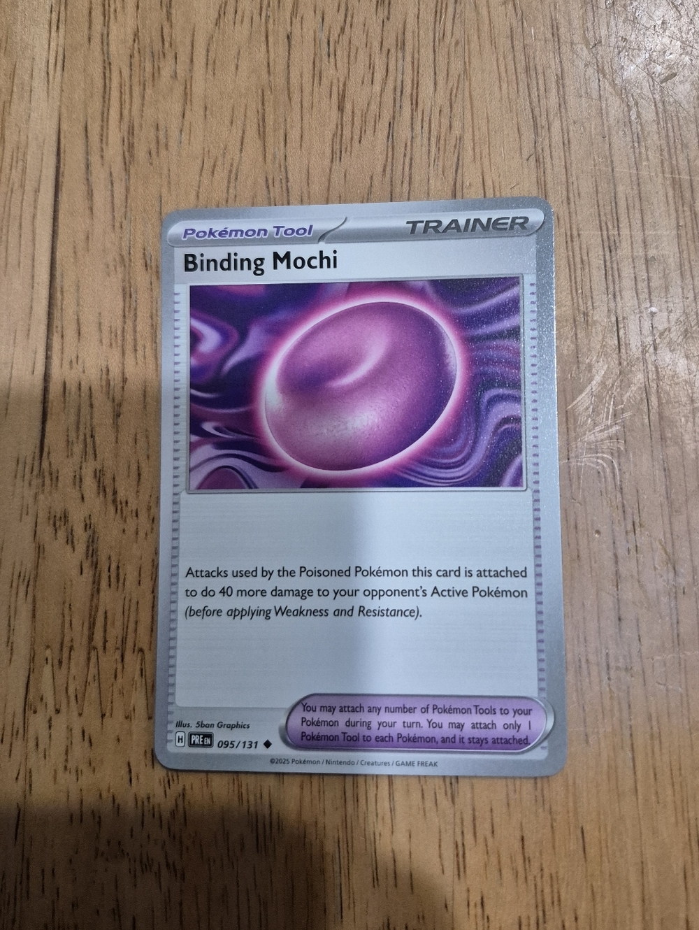 QTY 5 Binding Mochi Pokémon Trainer Tool Card
